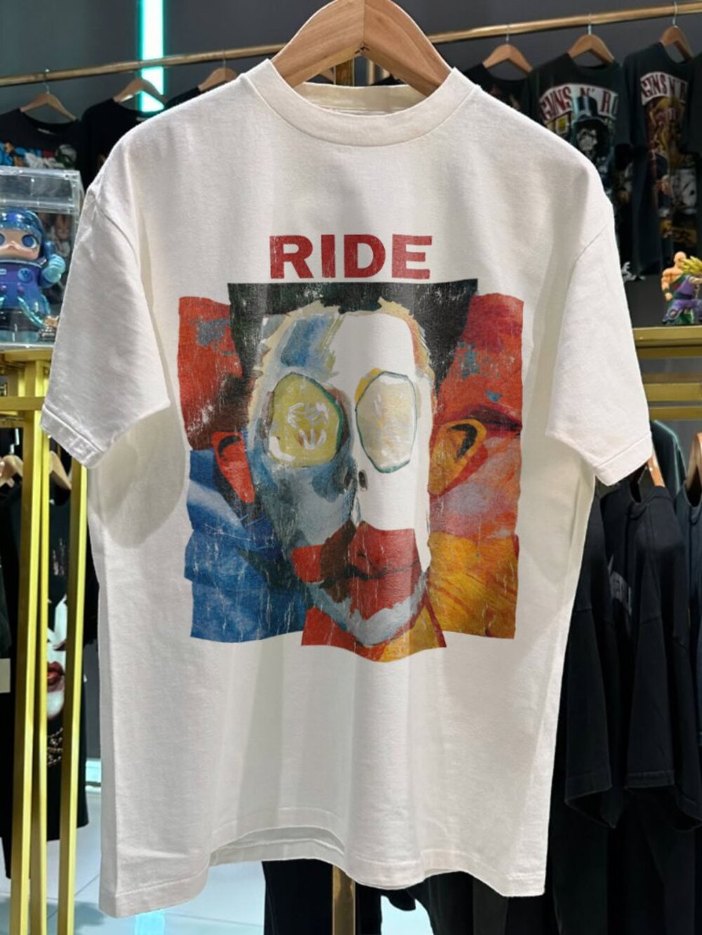 1992 Ride Going Blank Again Rare  White T-Shirt